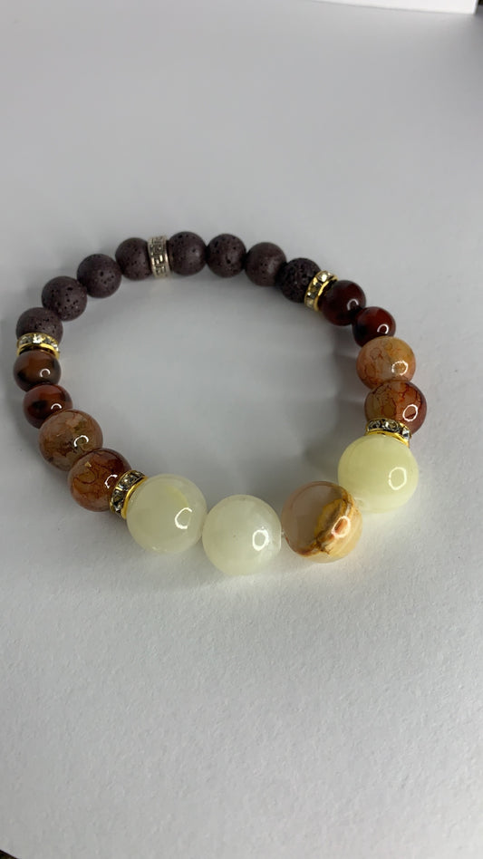 Yellow Jade Gemstone Healing Bracelet 009