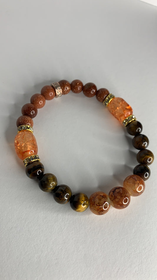 Tigers Eye Agate Gemstone Healing Bracelet 011
