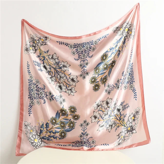 Satin Print Head Wrap Scarf