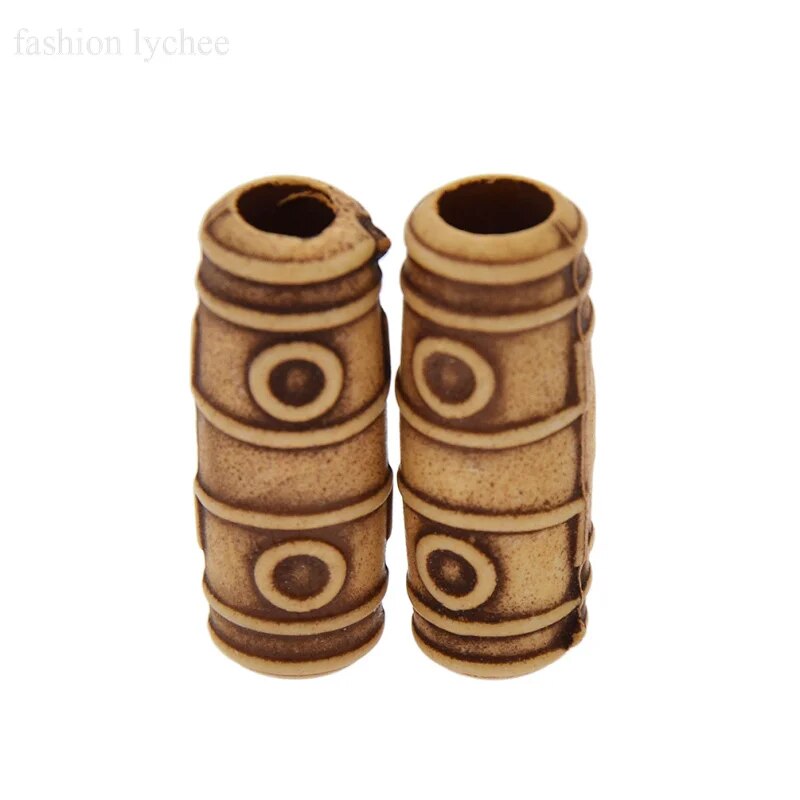 10pcs Wooden Loc Beads 6mm hole