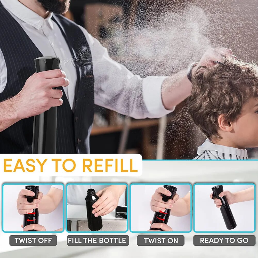 200ml/300ml Continuous Spray Water Bottle: Ultra Fine Mist