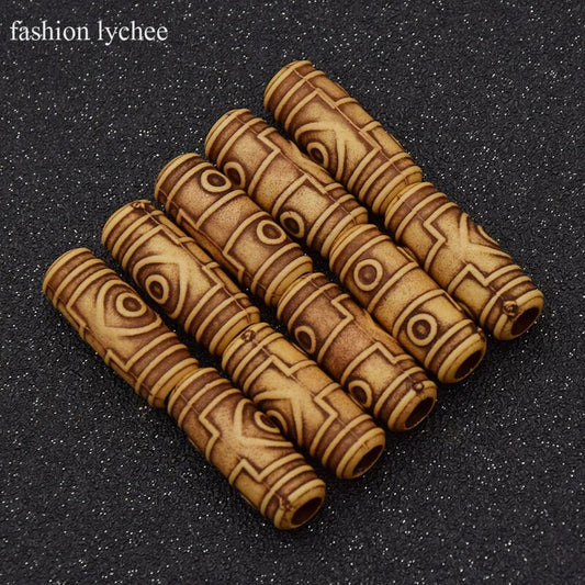 10pcs Wooden Loc Beads 6mm hole