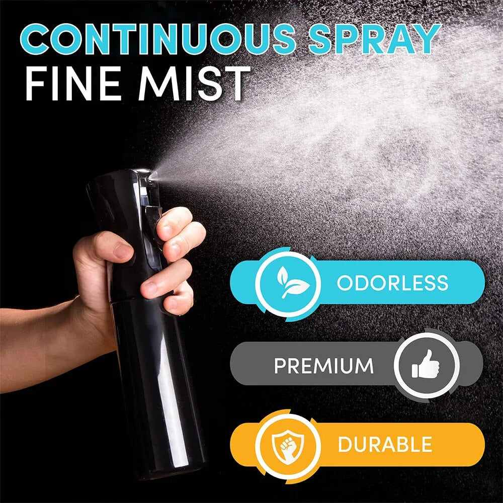 200ml/300ml Continuous Spray Water Bottle: Ultra Fine Mist