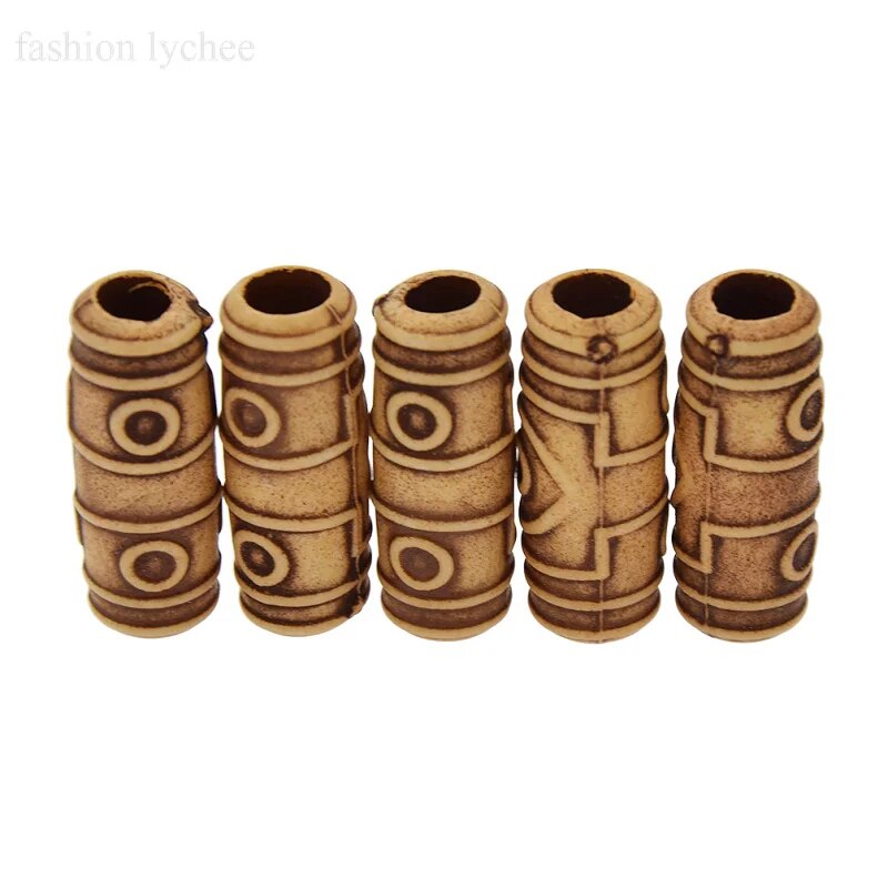 10pcs Wooden Loc Beads 6mm hole