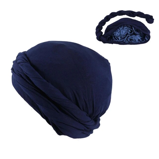 Halo Turban Durag for Men: Satin Lined