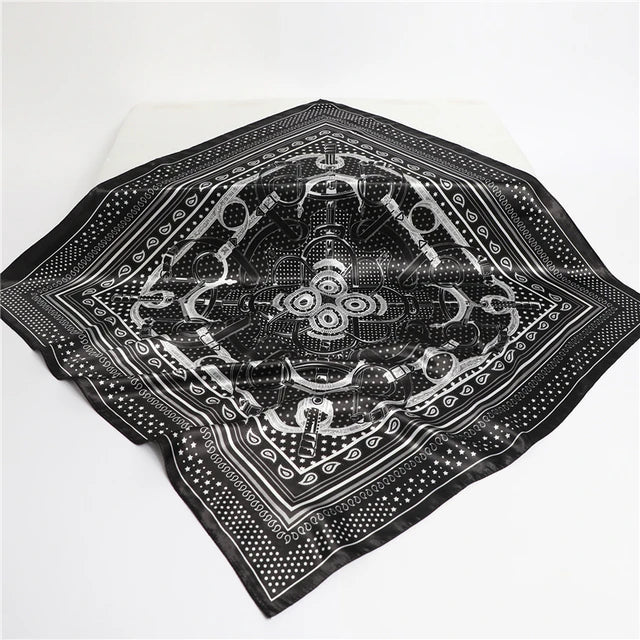Satin Print Head Wrap Scarf