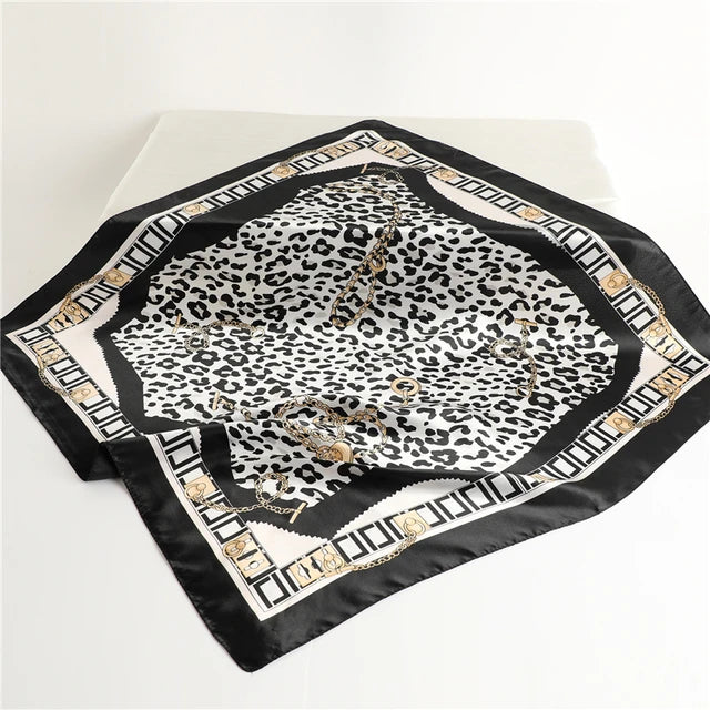 Satin Print Head Wrap Scarf