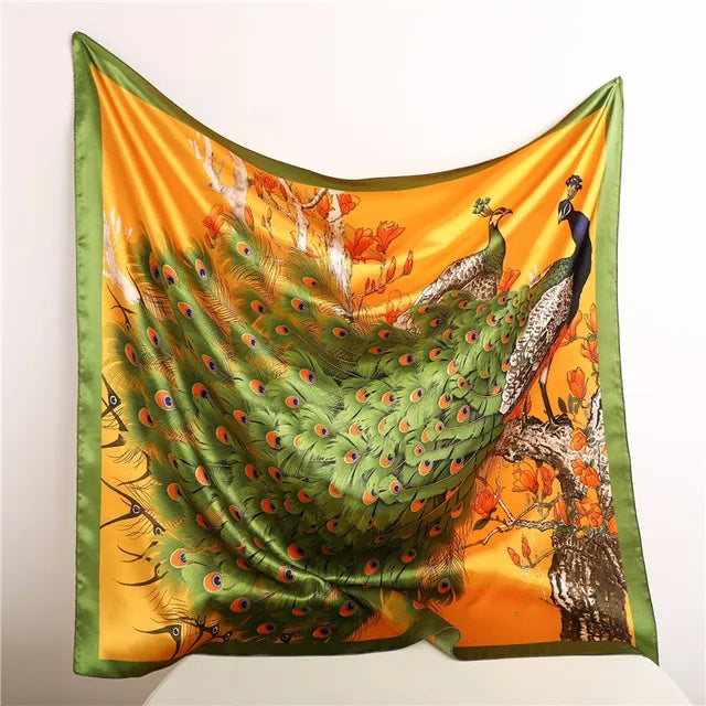 Satin Print Head Wrap Scarf