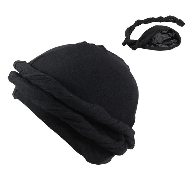 Halo Turban Durag for Men: Satin Lined