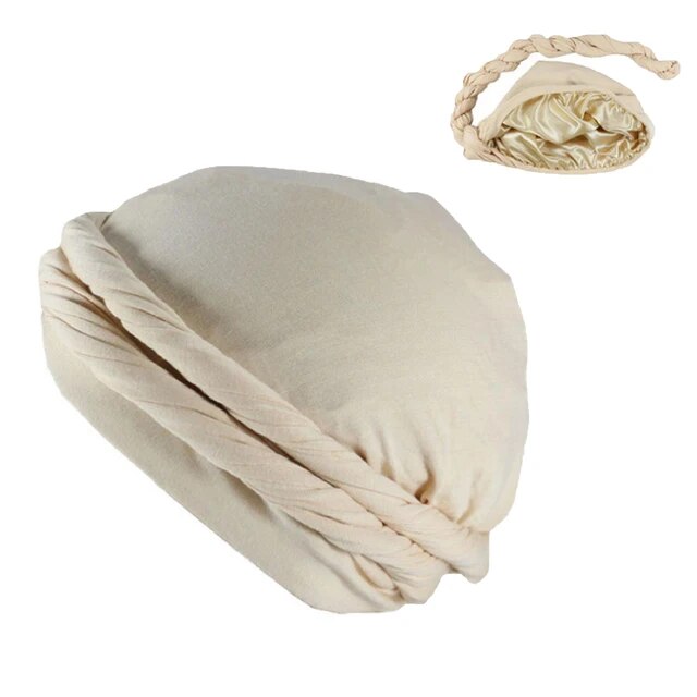 Halo Turban Durag for Men: Satin Lined