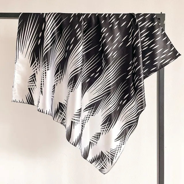 Satin Print Head Wrap Scarf