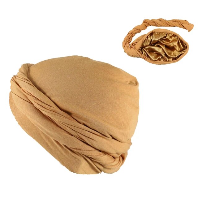 Halo Turban Durag for Men: Satin Lined