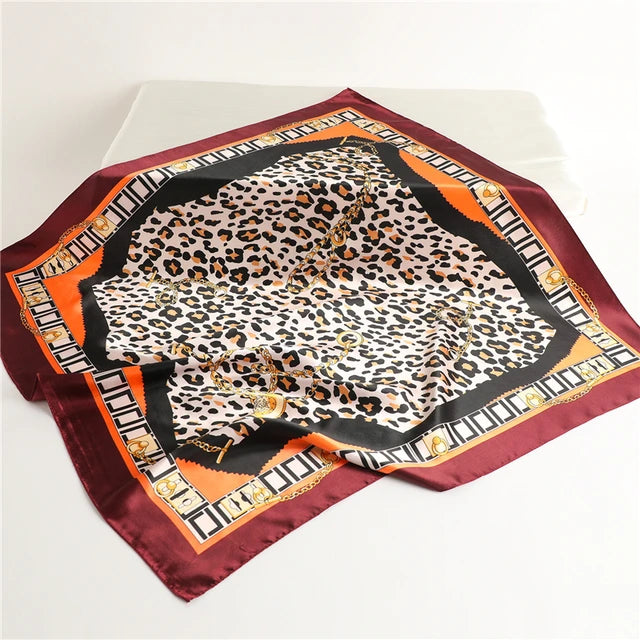 Satin Print Head Wrap Scarf