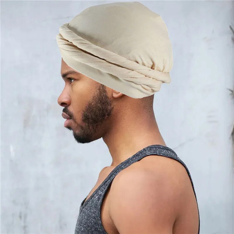 Halo Turban Durag for Men: Satin Lined