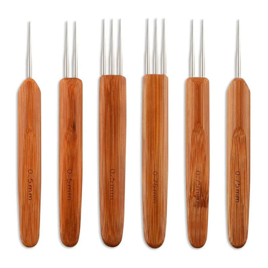 3pcs 0.5Mm/0.75Mm Single Double Triple Crochet Needle For Locs