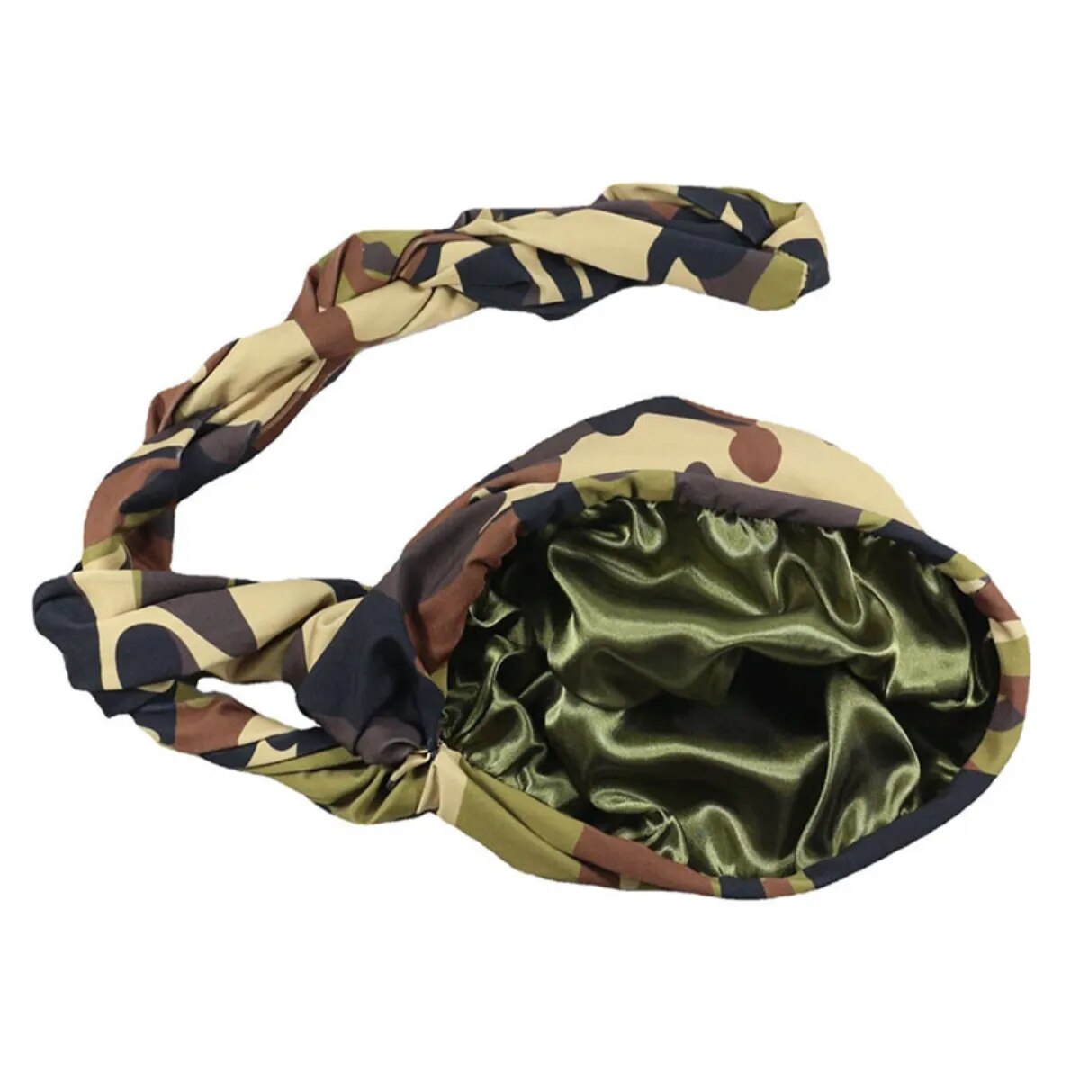 Halo Turban Durag for Men: Print/Satin Lined